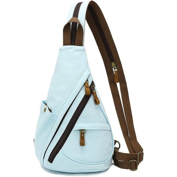 Women Small Casual Canvas Sling Crossbody Shoulder Backpack main image 6